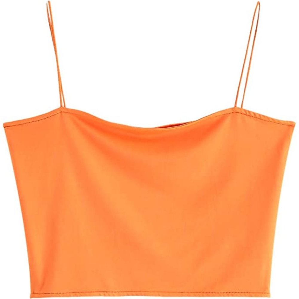 NWT BP Women's Orange Cropped Camisole Top Orange Plus Size 1X $25 C619